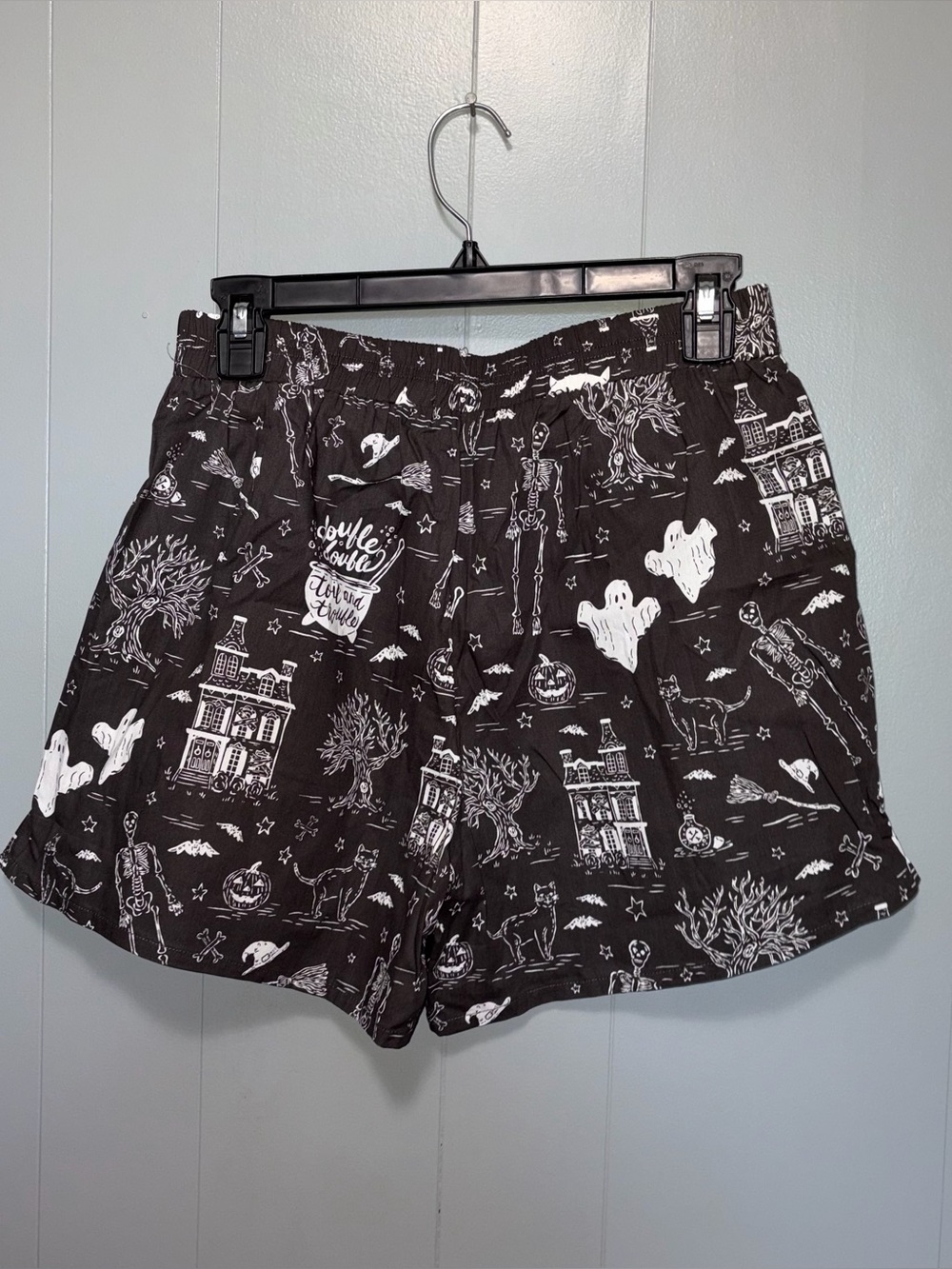 In My Sundays NWT Black Halloween Toile Boxer Short Cotton Small - Picture 7 of 8